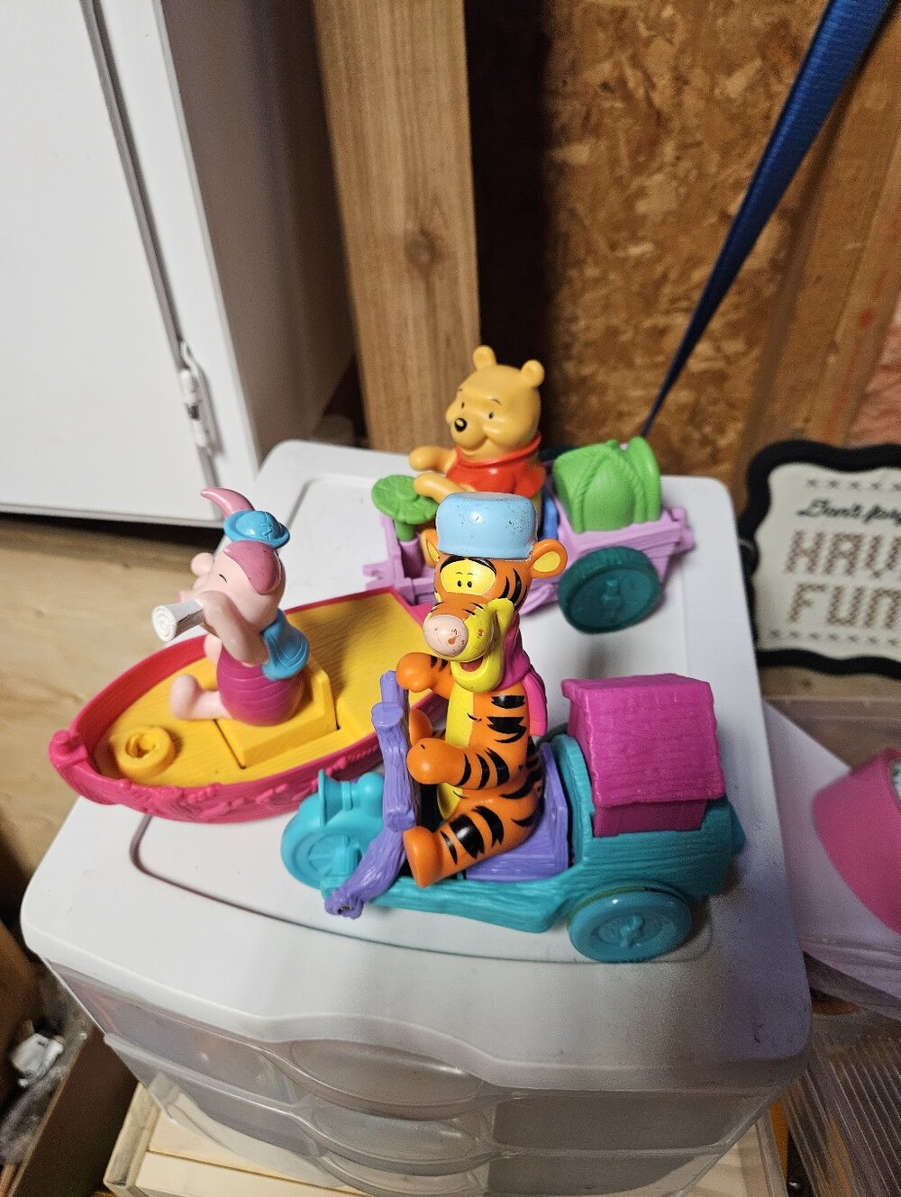 1990s Disney Winnie the Pooh "Ride N Wobble push-and-go vehicles"
